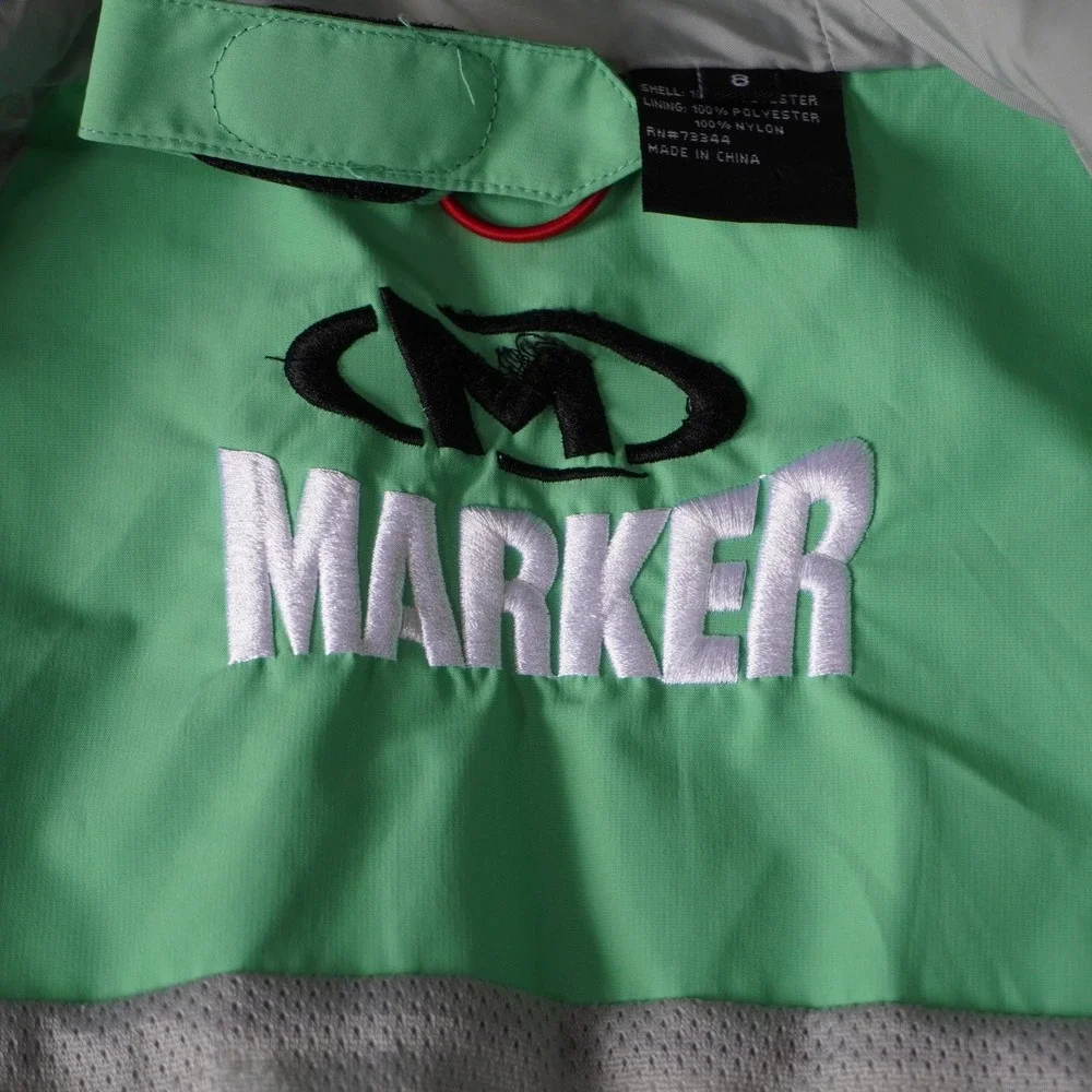 Marker Gore-Tex Hooded Ski Jacket Women's Size‎ 8 Waterproof Windproof Green